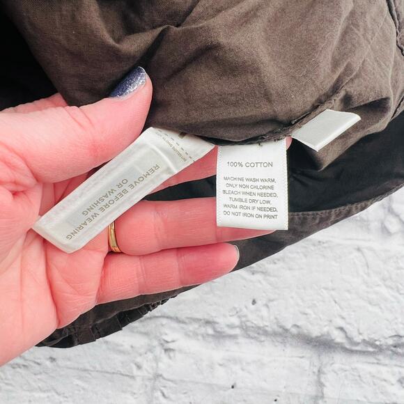 ANN TAYLOR LOFT Women's Eyelet Lace Trim Mini Skirt‎ 4 Petite Brown  Pleated - Picture 6 of 9